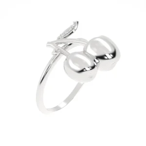 ANEL CEREJINHA GRANDE OURO BRANCO