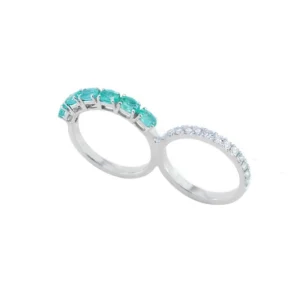 ANEL DUPLO TURMALINA E BRILHANTES