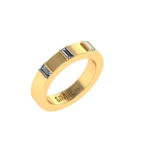 ANEL TRIPLE CUBE AU AMARELO