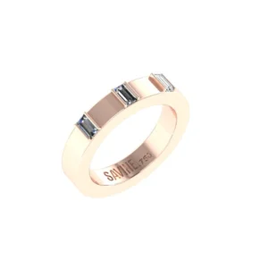 ANEL TRIPLE CUBE AU ROSÉ