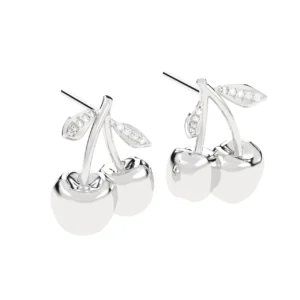 BRINCO CEREJINHA GRANDE OURO BRANCO