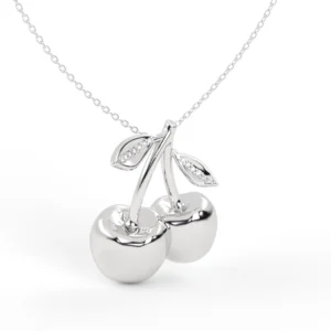 COLAR CEREJINHA GRANDE OURO BRANCO