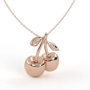 COLAR CEREJINHA GRANDE OURO ROSÉ