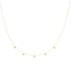 COLAR CINCO CORAÇÕES BABY OURO AMARELO