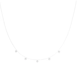 COLAR CINCO CORAÇÕES BABY OURO BRANCO-