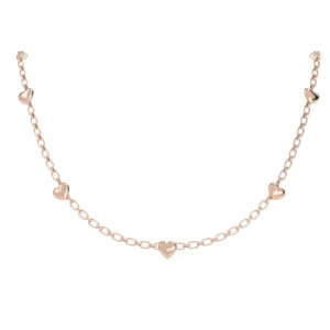 COLAR CINCO CORAÇÕES COM CLIPS MINI OURO ROSÉ