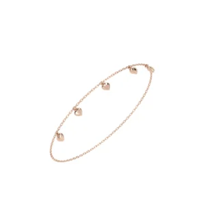 PULSEIRA CINCO CORAÇÕES BABY OURO ROSÉ