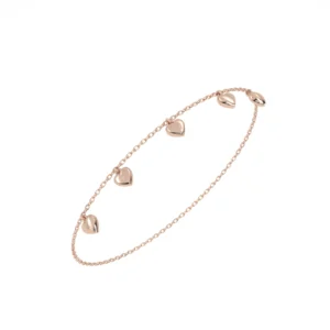 PULSEIRA CINCO CORAÇÕES MÉDIA OURO ROSÉ