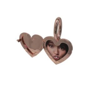 RELICARIO CORAÇÃO BOJUDO ROSÉ